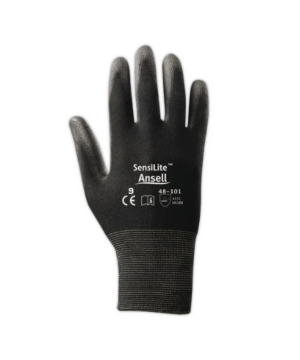 Ansell Sensilite 48101 Polyurethane Palm Coated Nylon Gloves – Pack of 12 Pair